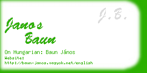janos baun business card